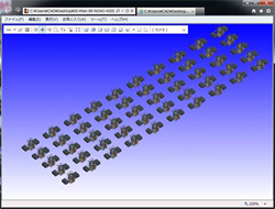 50 個の人工衛星を並べた巨大データも難なく IE 上で表示（ 3D CAD で約 50GB ）